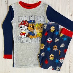 Nickelodeon Paw Patrol Long Sleeve Pajama Set- Size 6